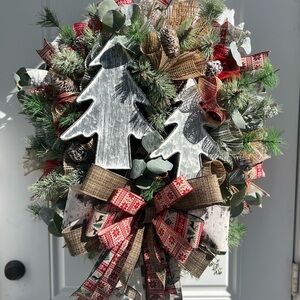 Handmade Woodland Christmas Wreath, perfect for Christmas into Winter Aprox 31”